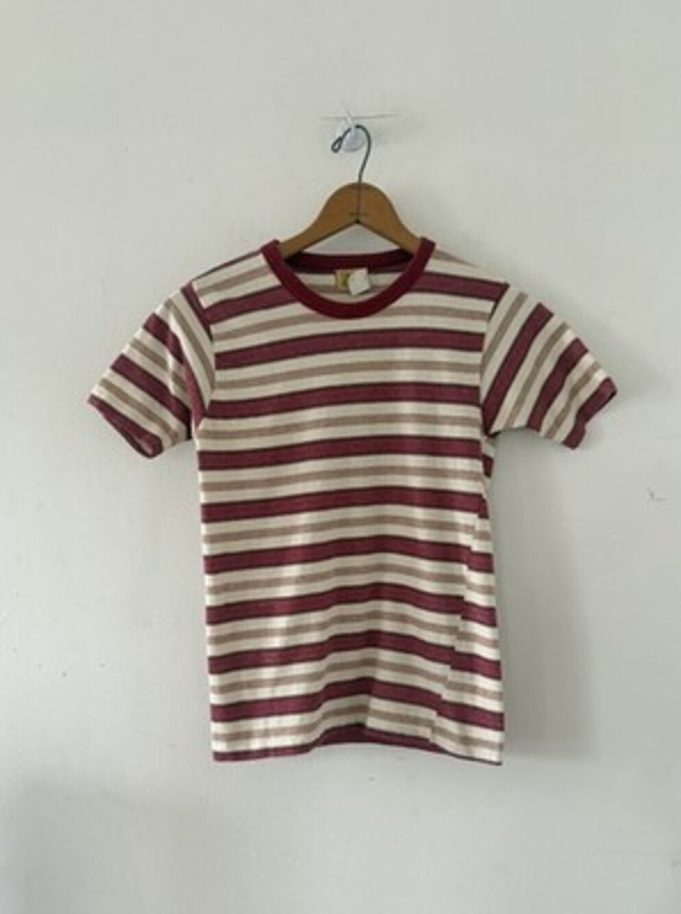 Vintage 1950s 60s Sportswear Stripe Cotton Rockabilly Ringer T-Shirt UNISEX XS/S